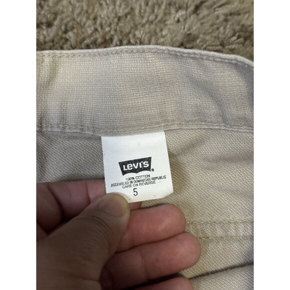LEVIS Vintage 1998 Y2K Cargo Shorts Khaki Tan 90s Preppy Casual Hiking Sz 26 - Picture 3 of 10